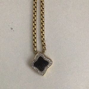 David Yurman Diamond and Onyx Pendant